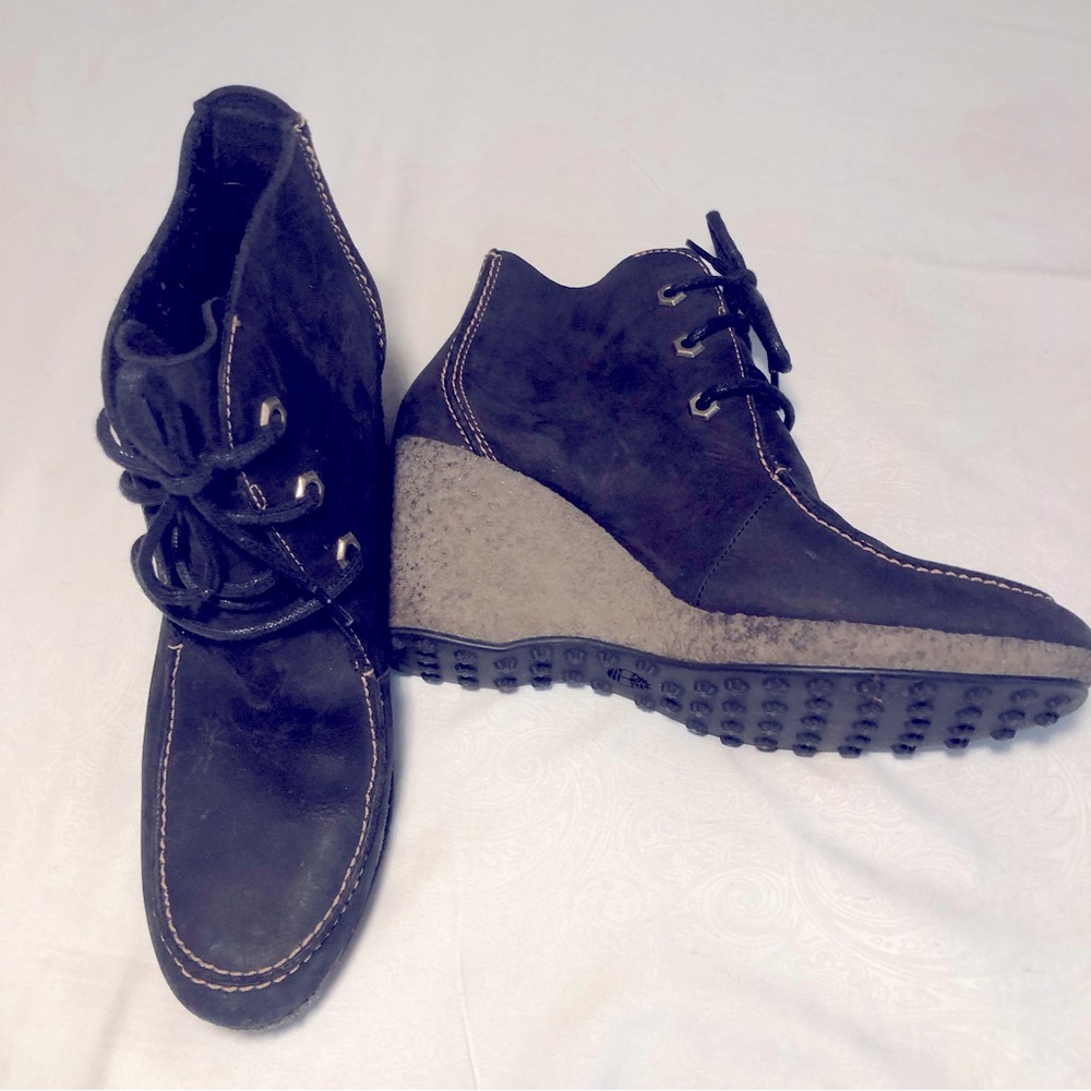 Timberland Suede Wedges Ankle Boots Size 6.5